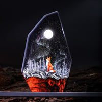 Aurora Borealis Lamp Fox Epoxy Night Light - image 7