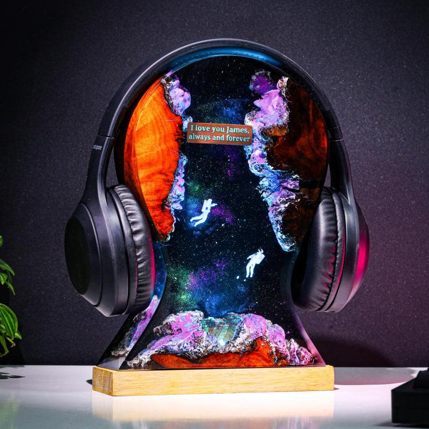 Custom Galaxy Headphone Stand & Night Light