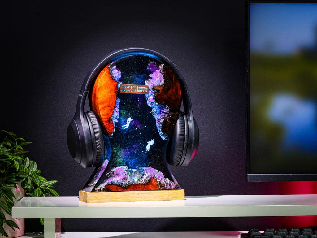 Custom Galaxy Headphone Stand & Night Light