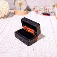 Custom Black Rectangular Resin Double Ring Box - image 4