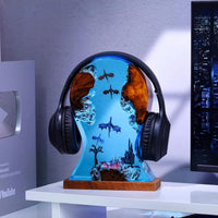 Fire and Ice Dragon Headphone Stand & Night Light - image 2