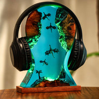 Fire and Ice Dragon Headphone Stand & Night Light - image 4
