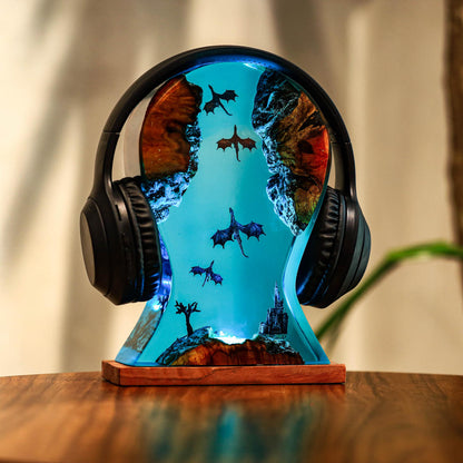 Fire and Ice Dragon Night Light & Headphone Stand