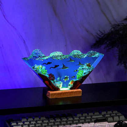 Manta Rays and Diver Night Lights Ver 3