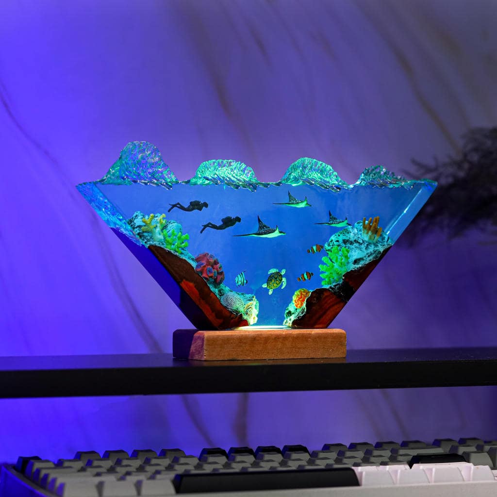 Manta Rays and Diver Night Lights Ver 3