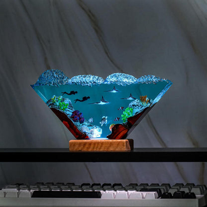 Manta Rays and Diver Night Lights Ver 3