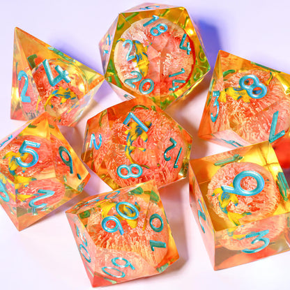 Orange Koi Resin DnD Dice