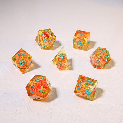 Orange Koi Resin DnD Dice