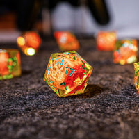 Orange Koi Resin DnD Dice - image 4