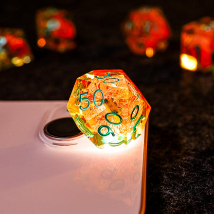 Orange Koi Resin DnD Dice