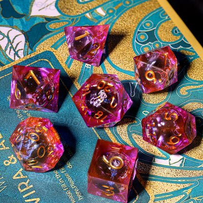 Pink Astronaut Resin DnD Dice