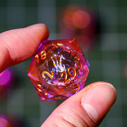 Pink Astronaut Resin DnD Dice