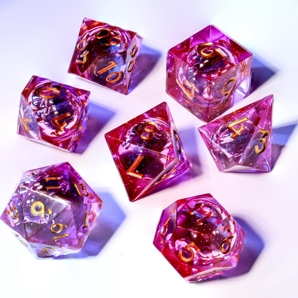 Pink Astronaut Resin DnD Dice