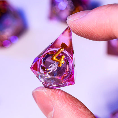 Pink Astronaut Resin DnD Dice