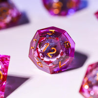 Pink Astronaut Resin DnD Dice - image 1