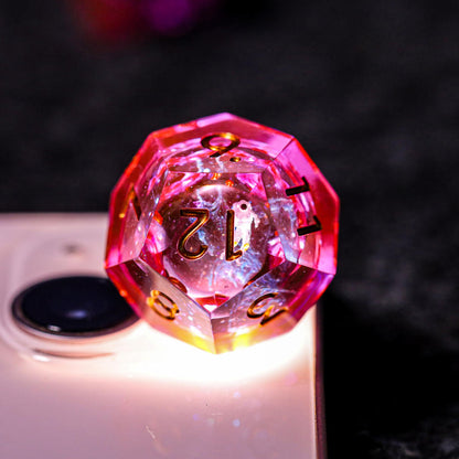 Pink Astronaut Resin DnD Dice