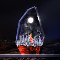 Red Fox in the Winter Night Light - image 2
