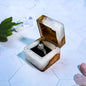 Square Epoxy Resin Engagement Ring Box