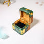 Square Teal Green Resin Engagement Ring Box