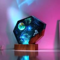The EARTH and Astronaut Epoxy Lamp - image 3