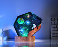 The EARTH and Astronaut Epoxy Lamp - image 5