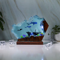 Whale Shark and Diver Epoxy Lamp - image 2