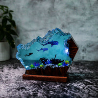 Whale Shark and Diver Epoxy Lamp - image 4