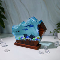 Whale Shark and Diver Epoxy Lamp - image 5