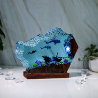 Whale Shark and Diver Epoxy Lamp - image 6