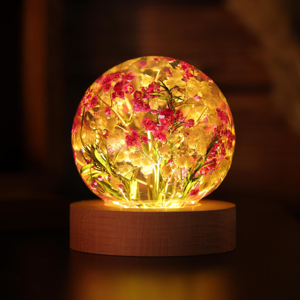 Baby's Breath Flower Epoxy Night Light