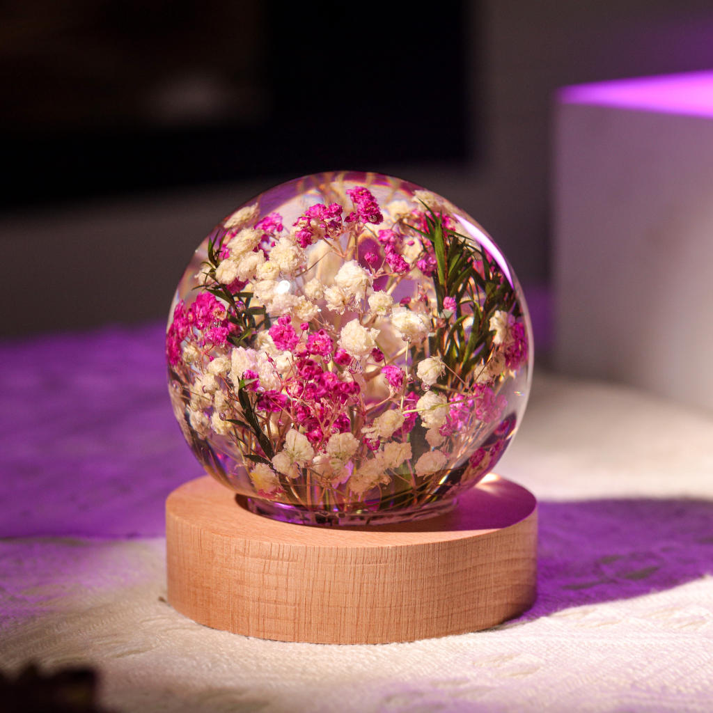 Baby's Breath Flower Epoxy Night Light