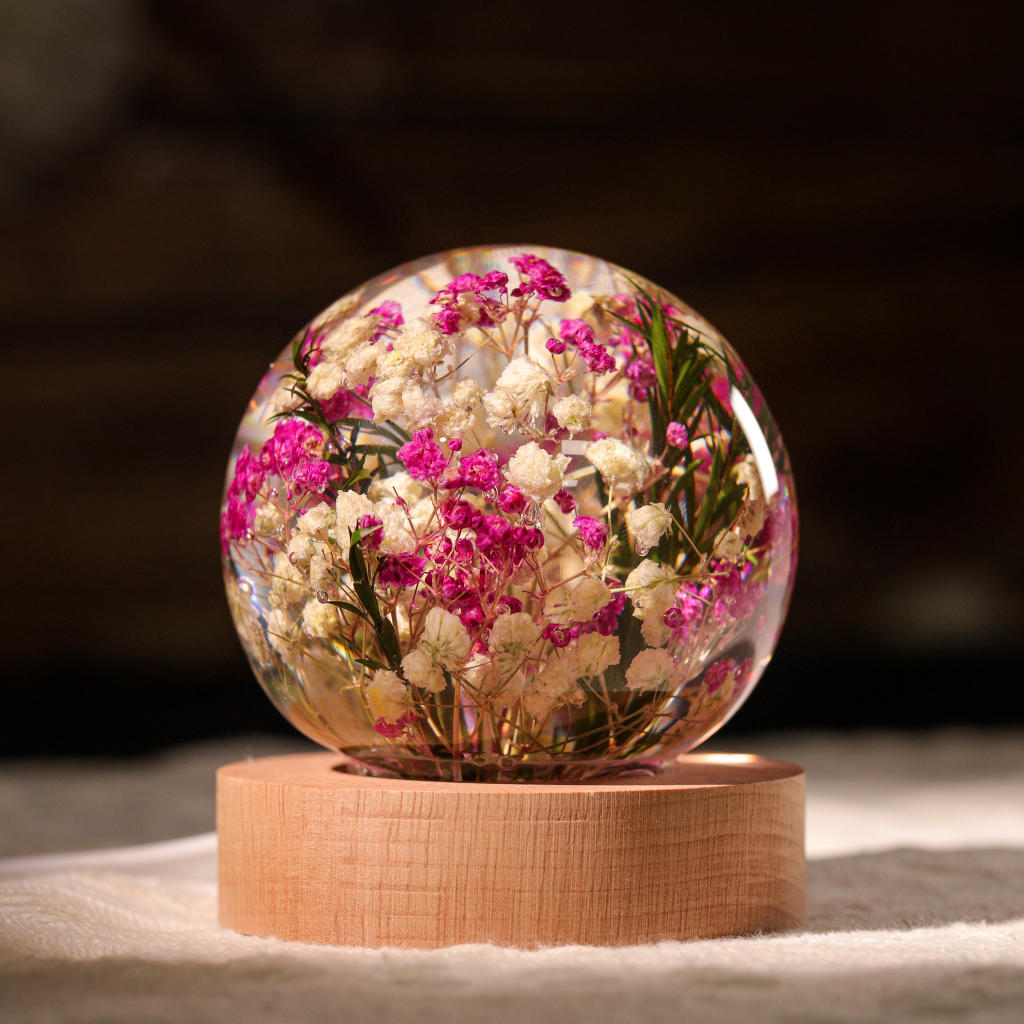 Baby's Breath Flower Epoxy Night Light