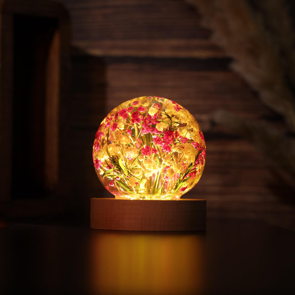 Baby's Breath Flower Epoxy Night Light