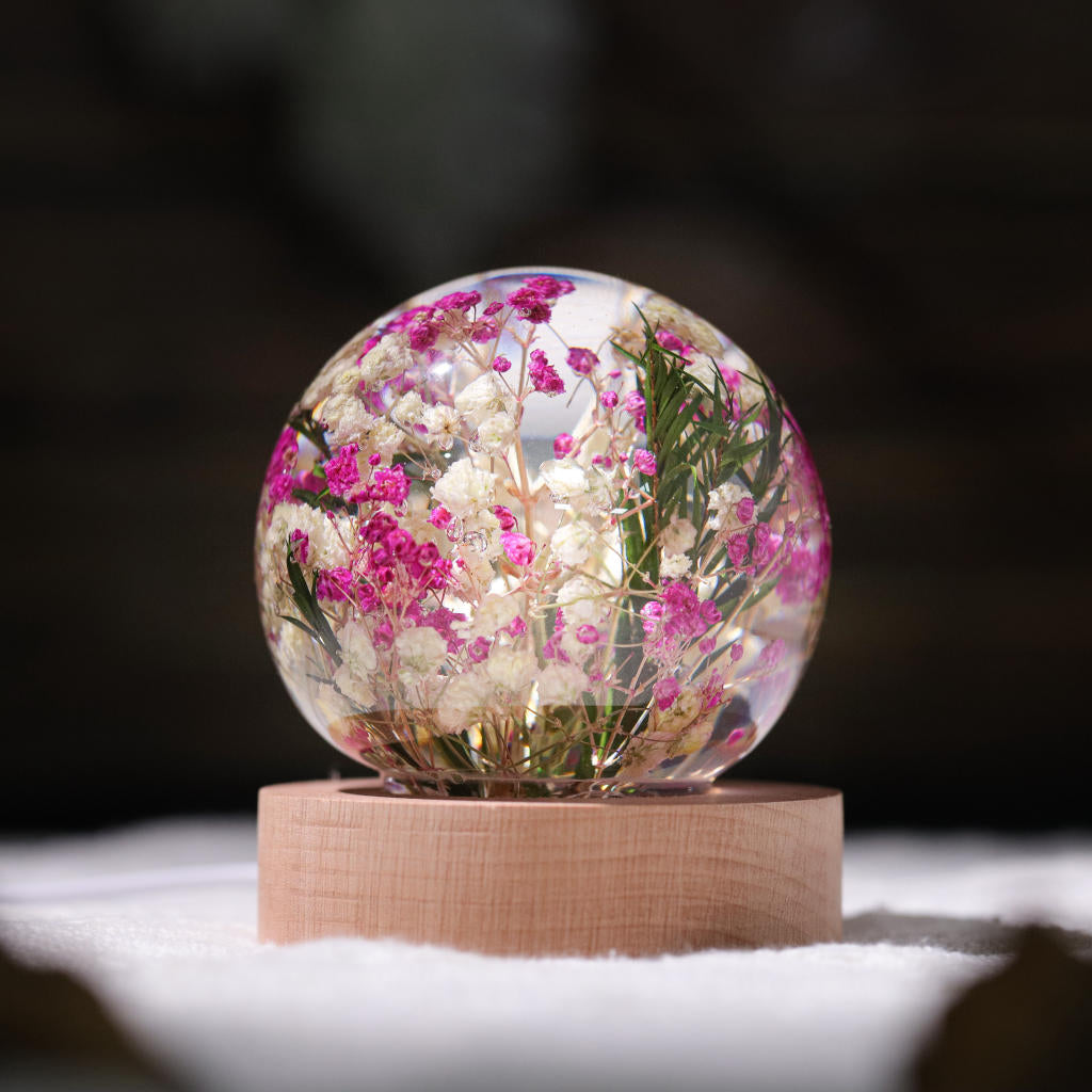 Baby's Breath Flower Epoxy Night Light