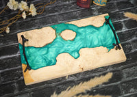 Blue Walnut Epoxy Resin Cheese Tray - image 1