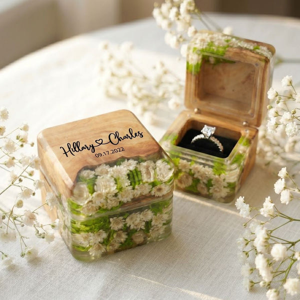 Daisy Flower Ring Box