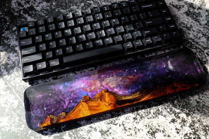 Galaxy resin and wood wrist rest
