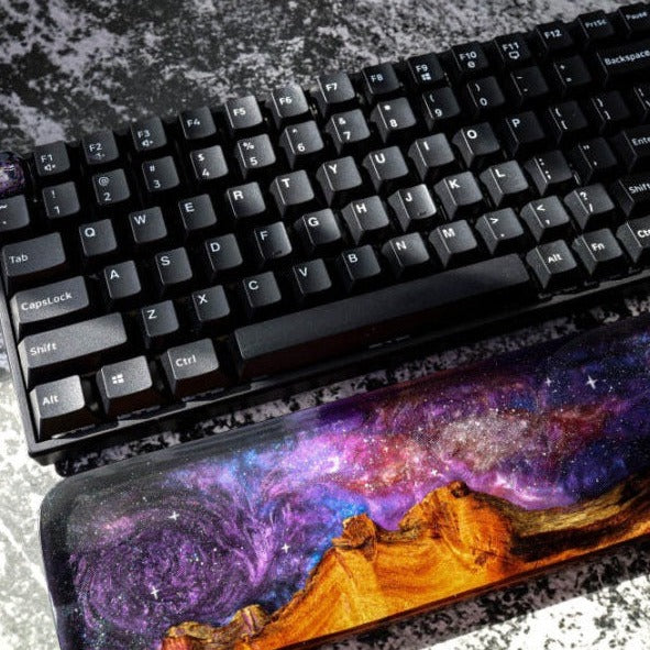 Galaxy resin and wood wrist rest