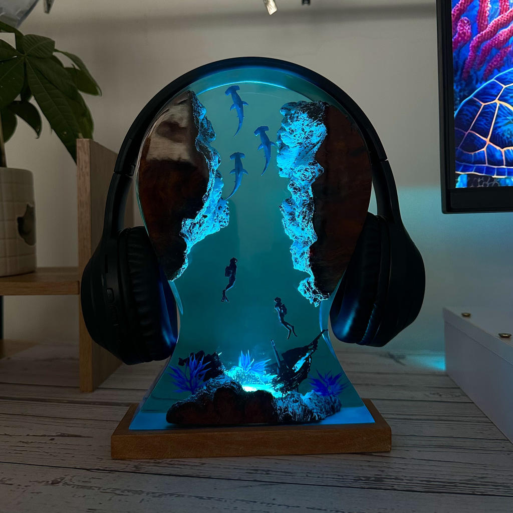Hammerhead Shark Headphone Stand & Night Light