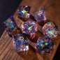 Purple Glitter Galaxy Resin DnD Dice