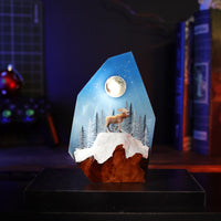 Reindeer in a Winter Forest Lamp - image 2