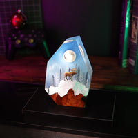 Reindeer in a Winter Forest Lamp - image 3