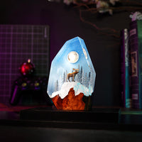 Reindeer in a Winter Forest Lamp - image 4