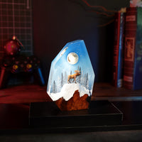 Reindeer in a Winter Forest Lamp - image 5