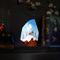 Reindeer in a Winter Forest Lamp - image 7