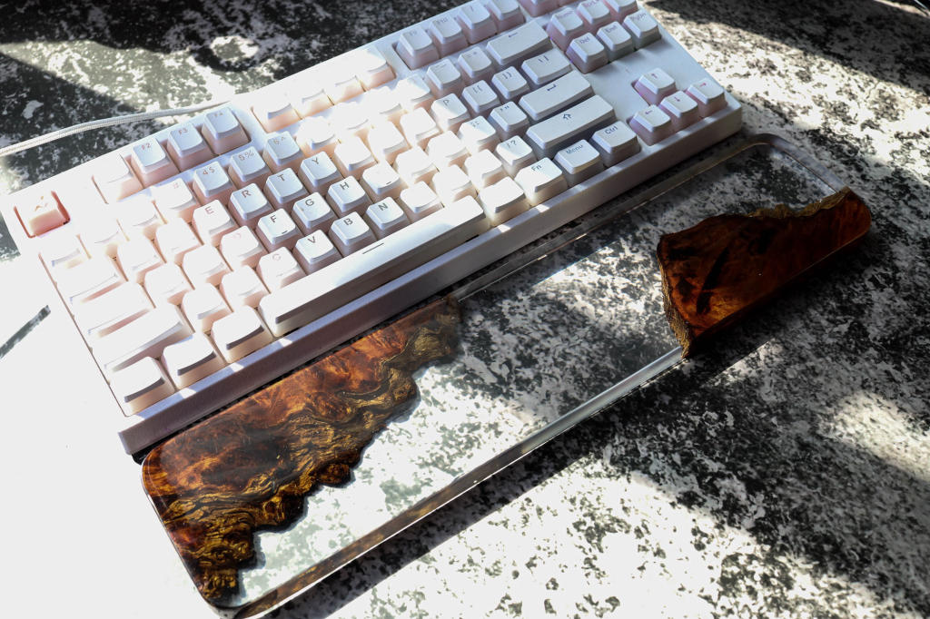 Translucent Resin and Wood wrist rest