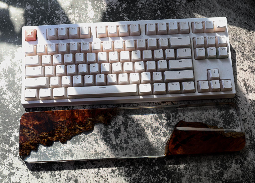 Translucent Resin and Wood wrist rest