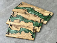 Walnut Epoxy Resin Live Edge Cheese Tray - image 5