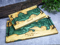 Walnut Epoxy Resin Live Edge Cheese Tray - image 2