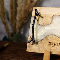 White Walnut Epoxy Resin Cheese Tray - image 12